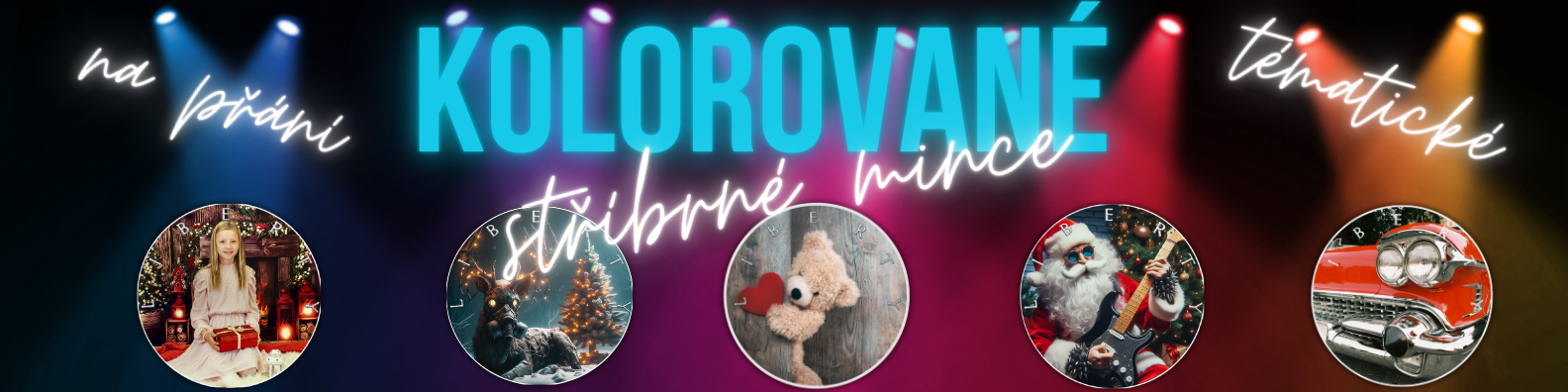 banner kolorovane mince